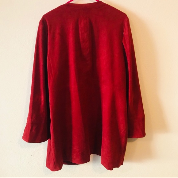 The Limited Brick Red Velour Lightweight Jacket - Picture 3 of 3